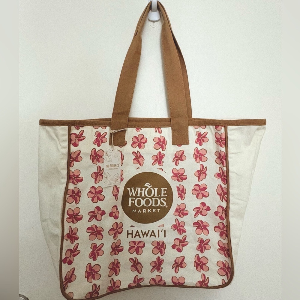 Whole Foods Market Hawaii x Tag Aloha - Pink Plumeria Large Tote Bag